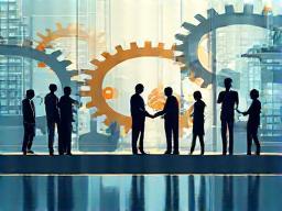 Illustration of gears working together for implementation